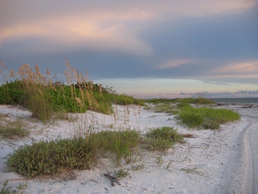 Beautiful, white sandy beach Beautiful, white sandy beach